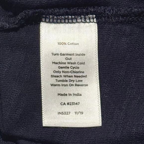 Talbots Top 3/4 Sleeve Marthas Vineyard Postage Stamp Coastal Navy Blue Small - Picture 6 of 8